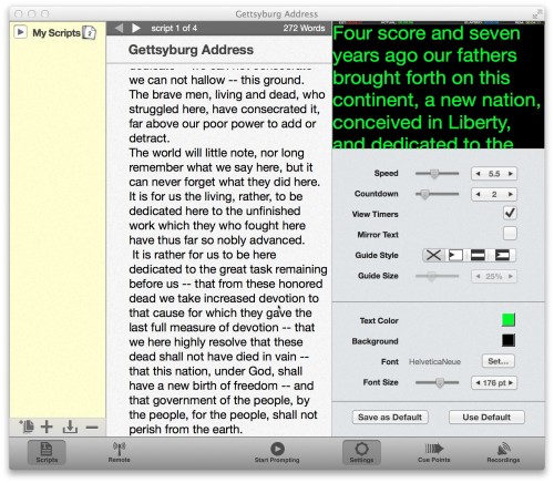Teleprompter Mac