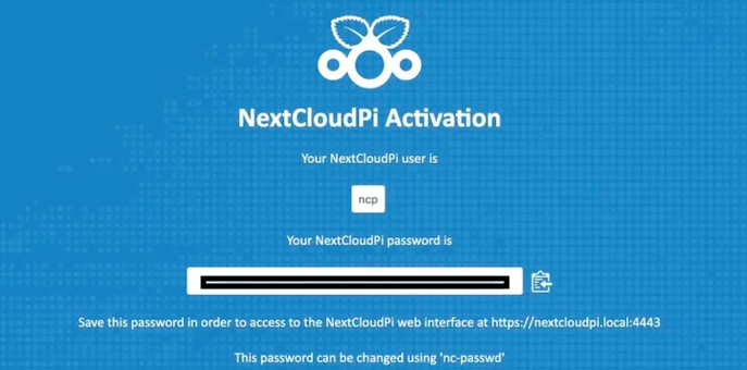 NextCloudPi Login